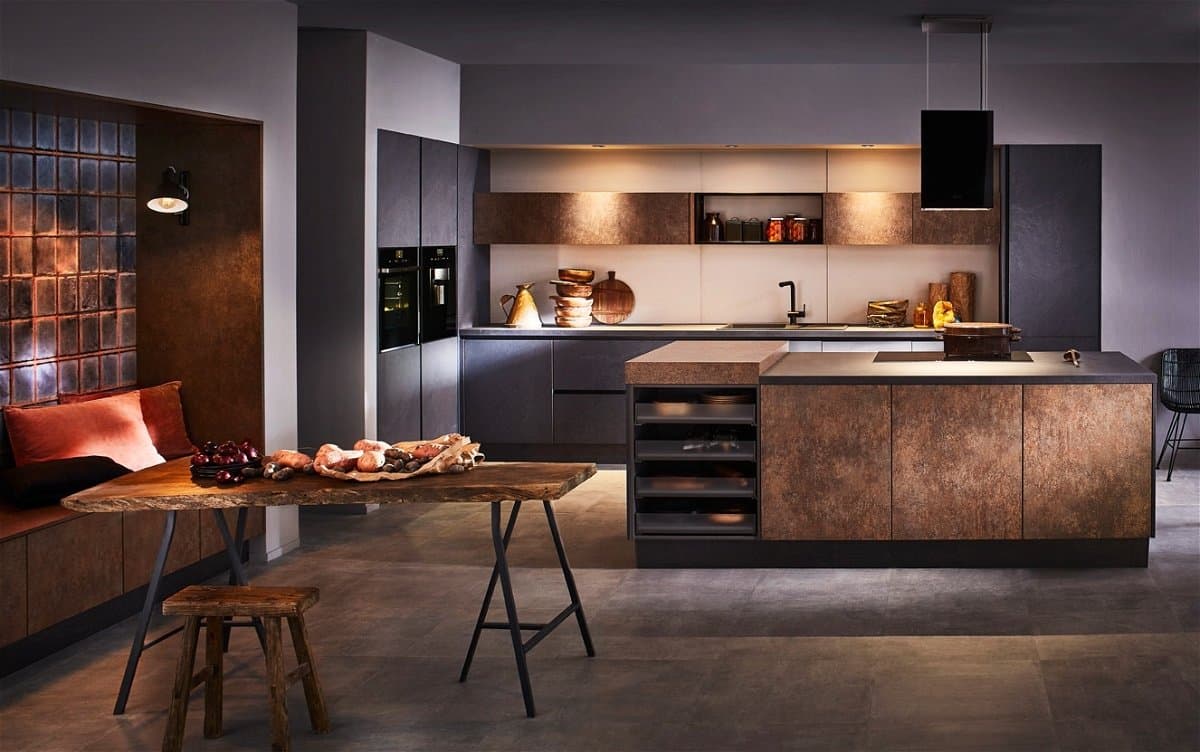 Dunkle Küchendesign